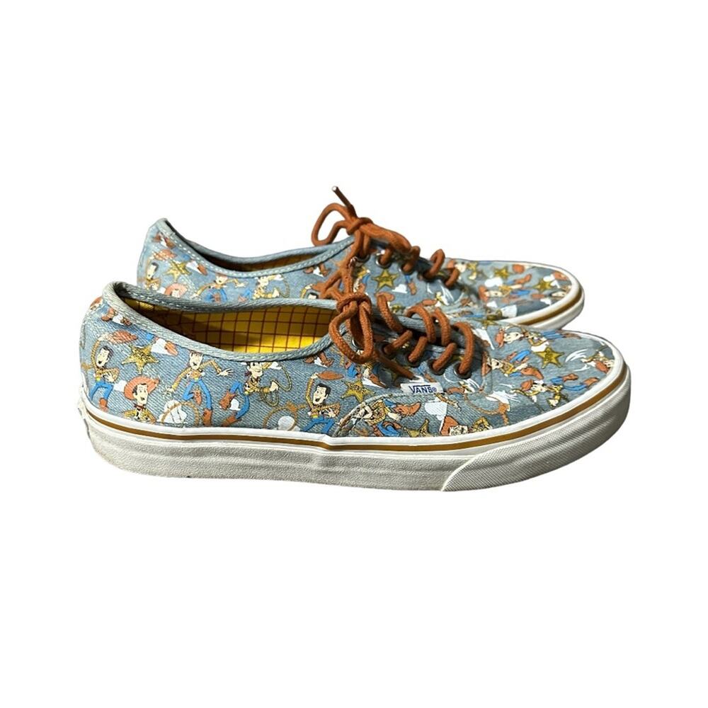 Vans x Disney Toy Story Sheriff Woody Cowboy Denim Lace Up Shoes Sz 9.5 Men